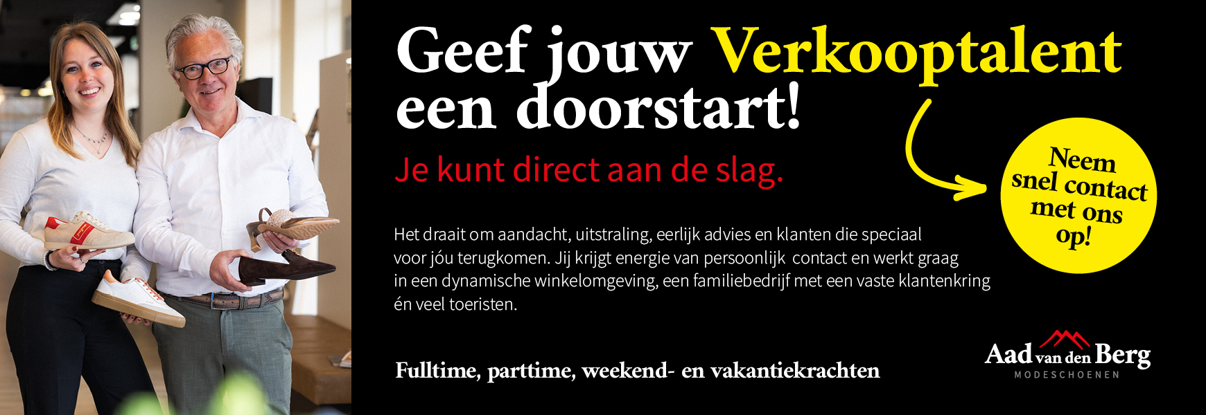 werken bij Aad van den Berg Modeschoenen