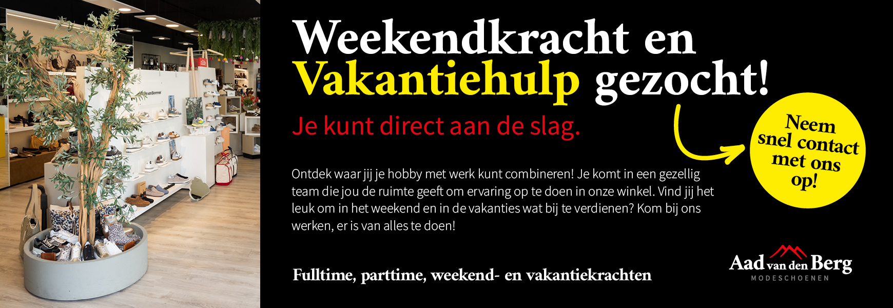 werken bij Aad van den Berg Modeschoenen