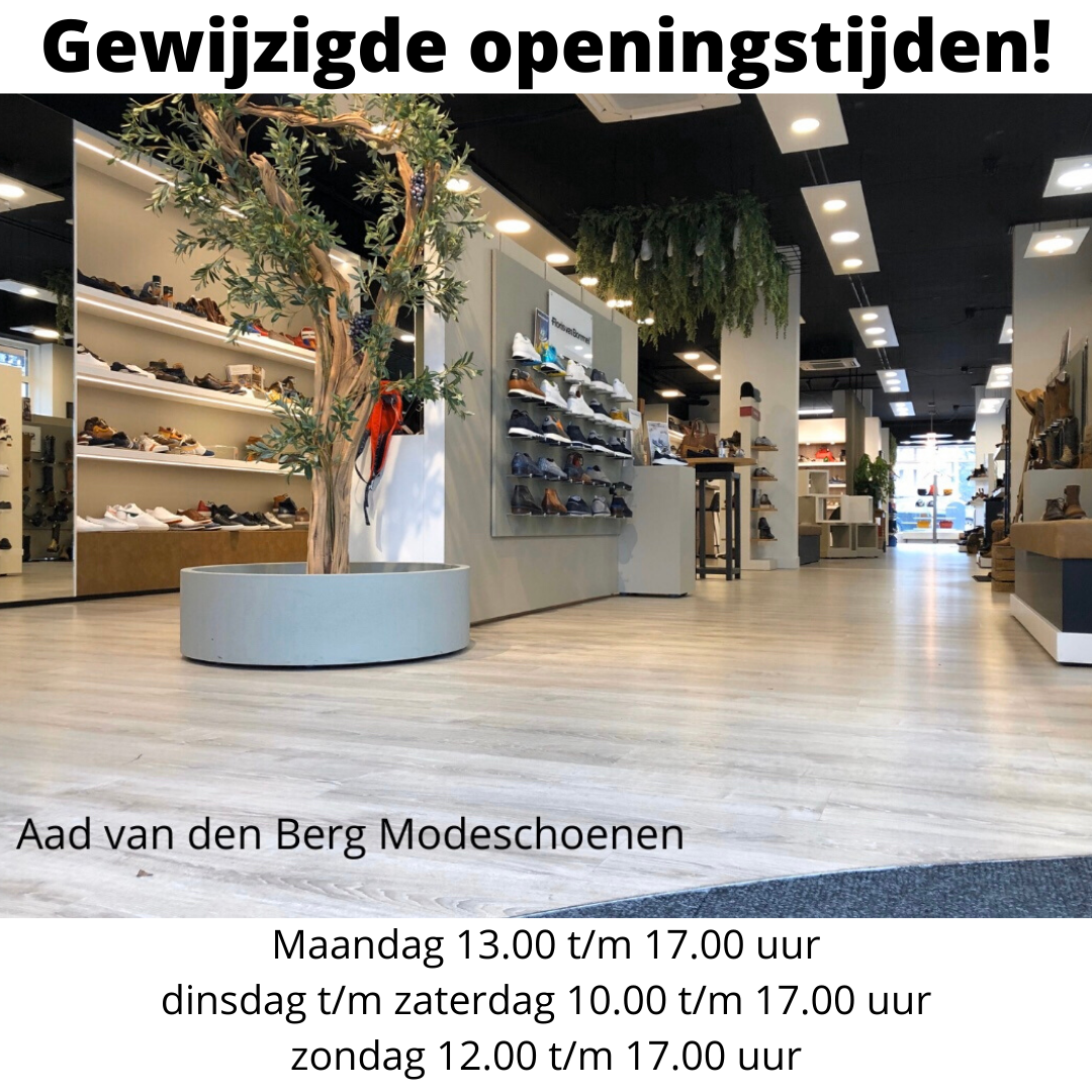 aangepaste openingstijden