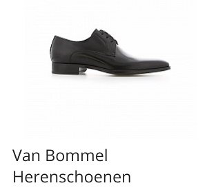 Van Bommel 14299/00 zwart leren veterschoen