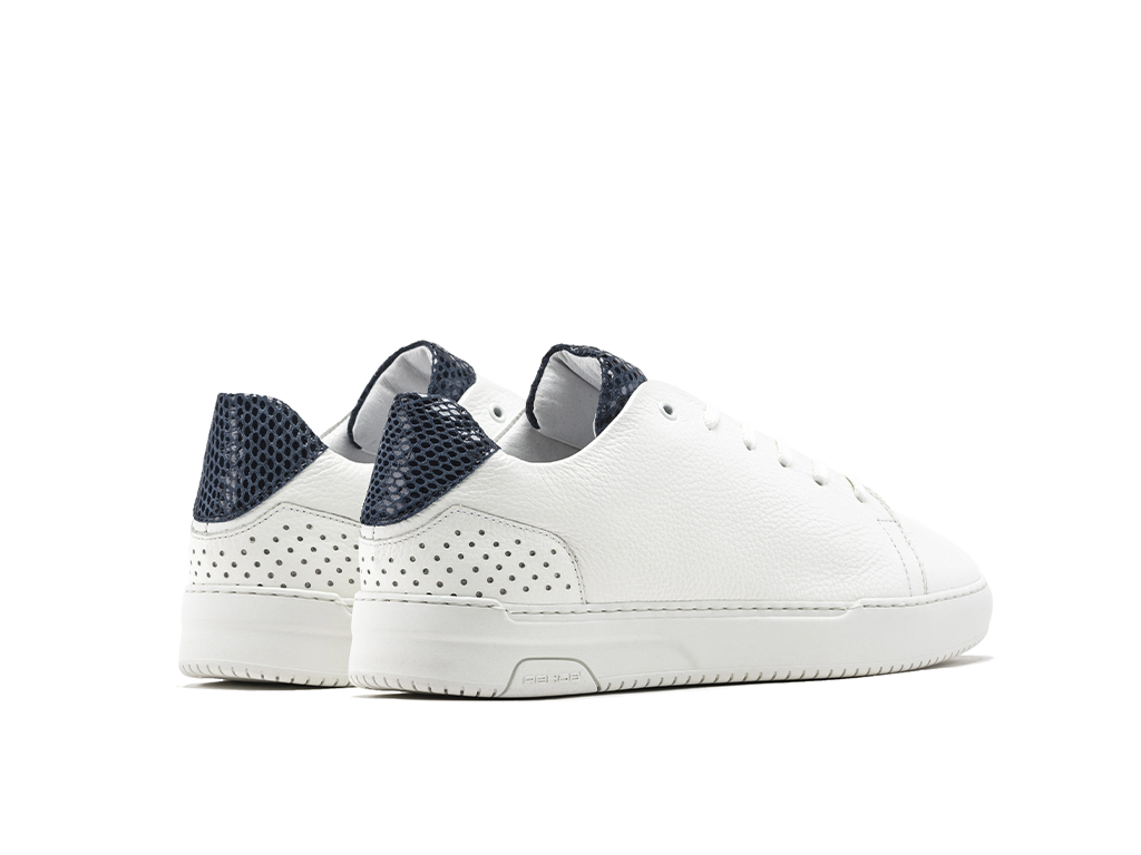 Bas Smit white croco blue