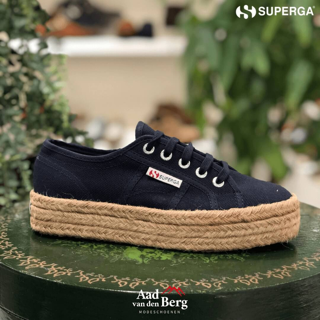 Superga Damesschoenen Sneakers blauw Aad van den Berg modeschoenen