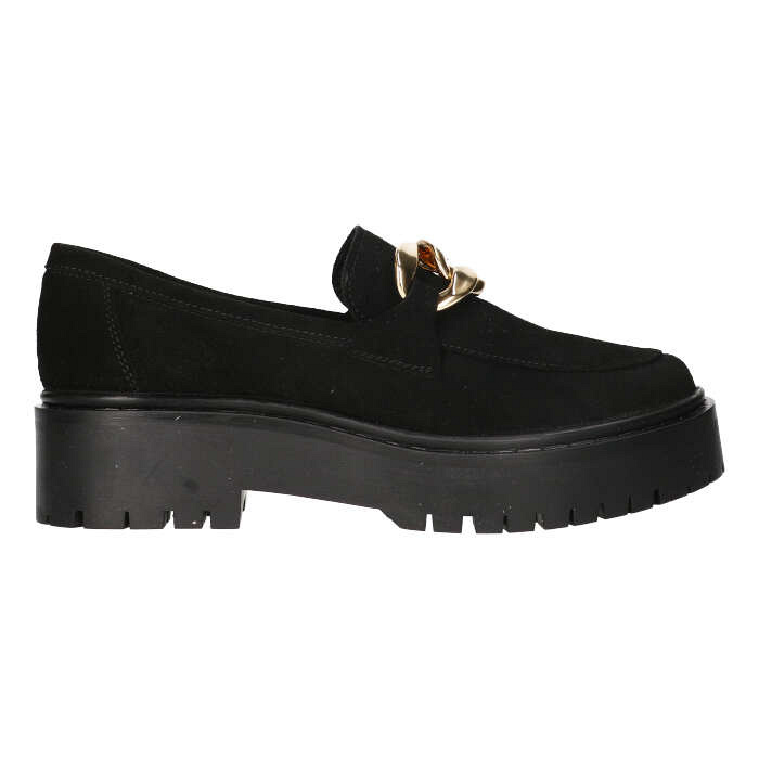 Shoecolate Damesschoenen Instappers zwart 42 Aad van den Berg modeschoenen