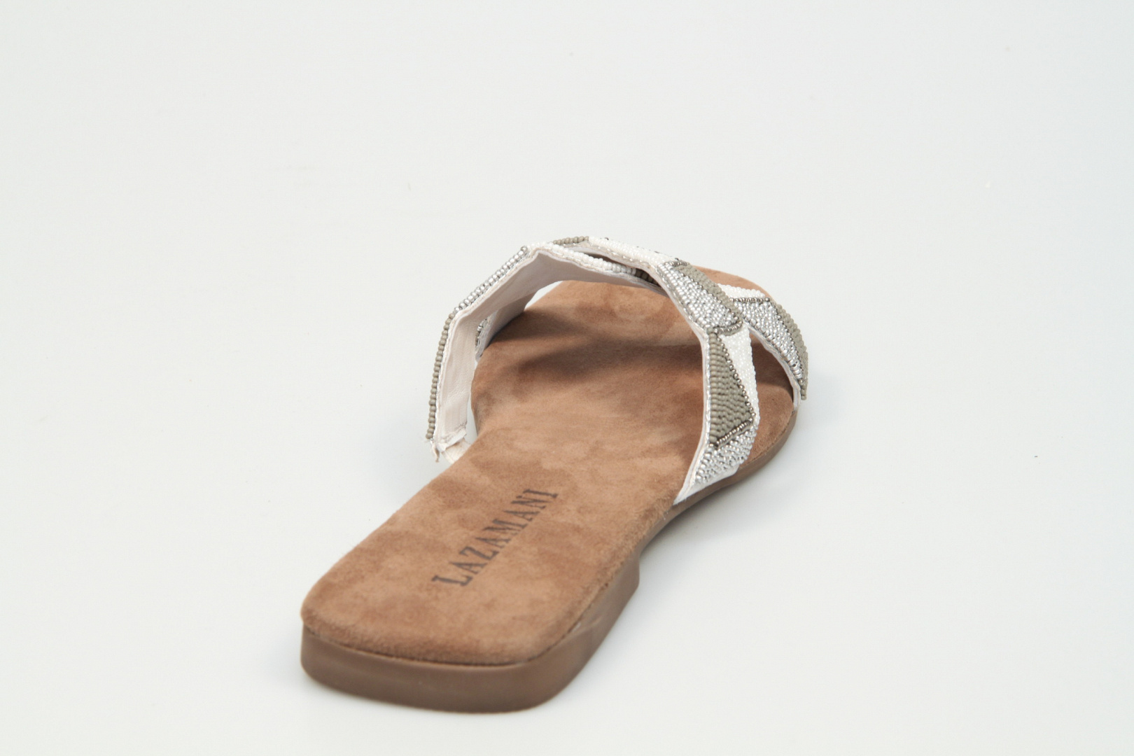 Lazamani Damesschoenen Slippers wit 42 Aad van den Berg modeschoenen