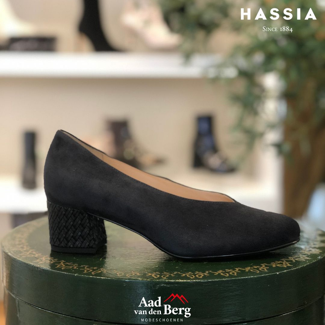 Hassia Damesschoenen Pumps blauw Aad van den Berg modeschoenen