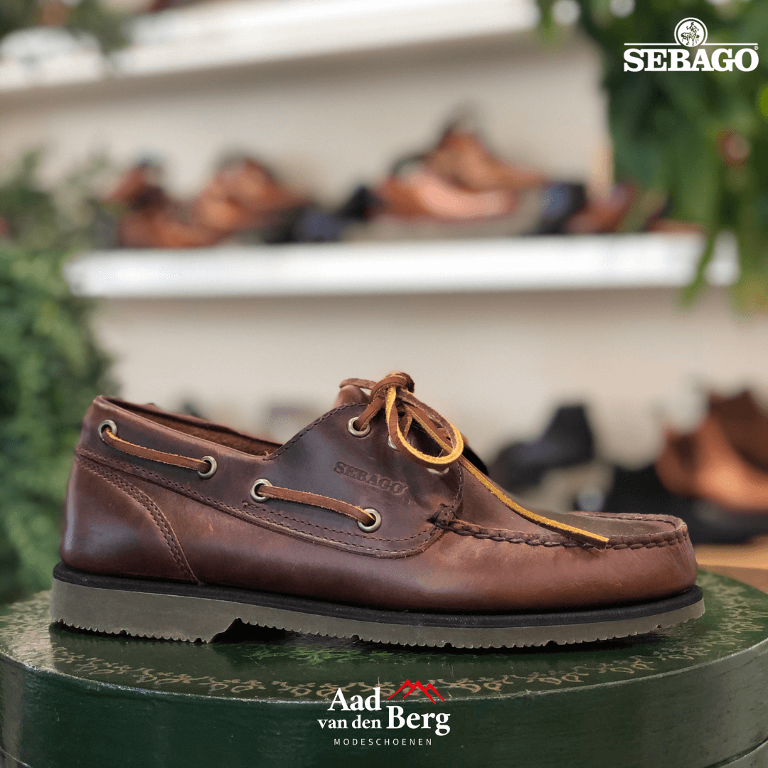 Sebago Herenschoenen Veterschoenen bruin 40 Aad van den Berg modeschoenen