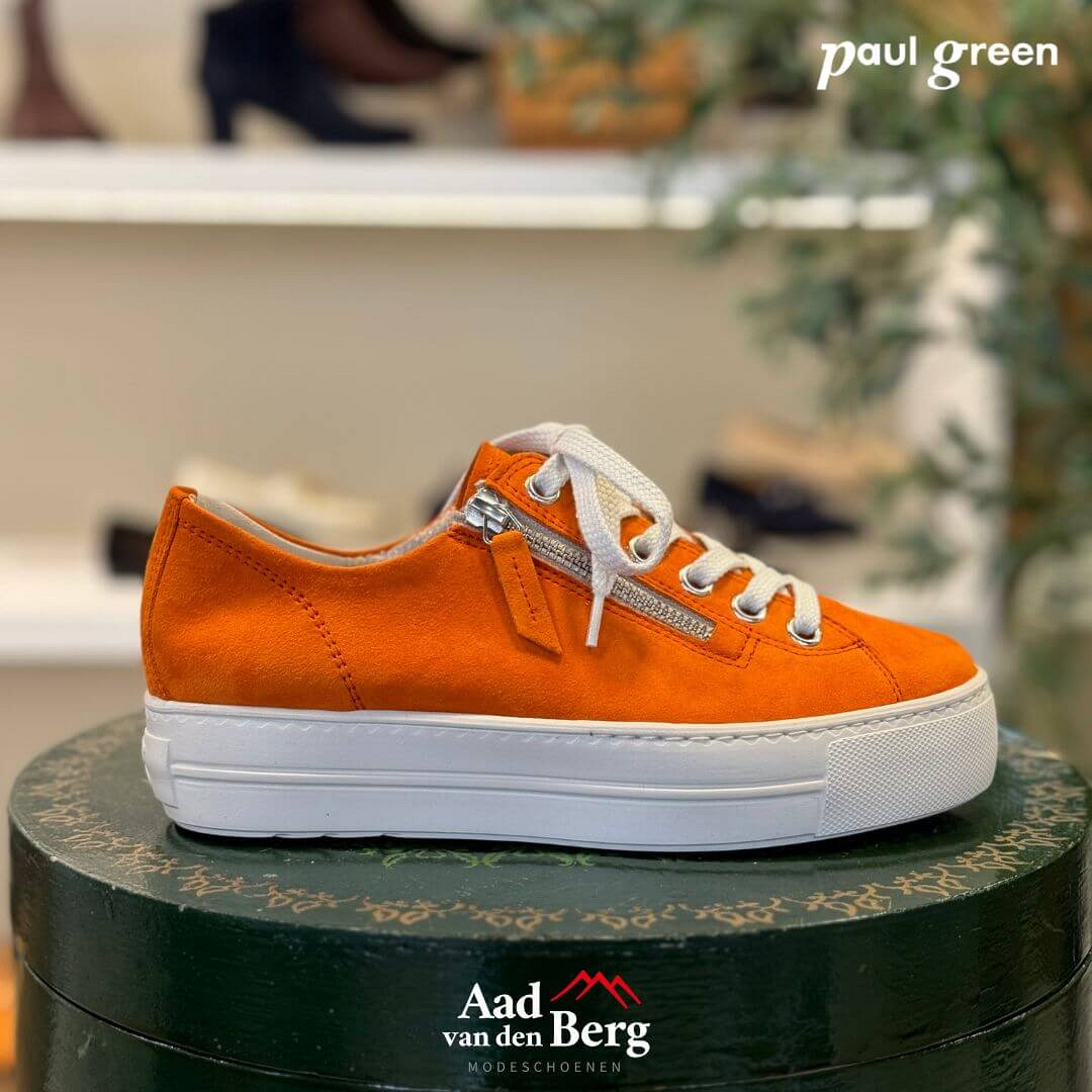 Paul Green Damesschoenen Sneakers oranje
