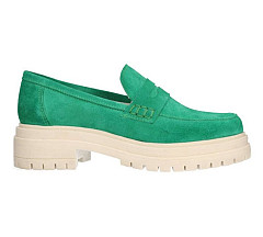 Shoecolate Damesschoenen Instappers groen