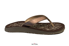 OluKai Damesschoenen Slippers brons