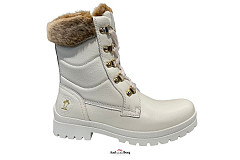 PanamaJack Damesschoenen Veterboots wit