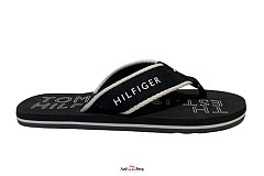 Tommy Hilfiger Herenschoenen Slippers zwart