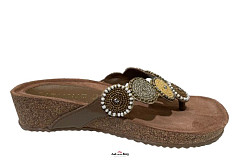 Lazamani Damesschoenen Slippers beige