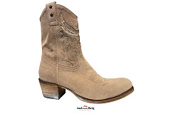 Sendra Damesschoenen Enkellaarsjes beige