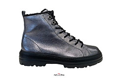 Paul Green Damesschoenen Veterlaarsjes zilver