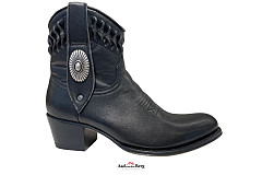 Sendra Damesschoenen Enkellaarsjes zwart