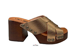 Hee Damesschoenen Slippers brons