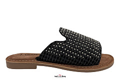 Lazamani Damesschoenen Slippers zwart