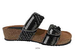 Lazamani Damesschoenen Slippers zwart