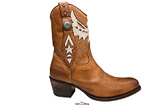 Sendra Damesschoenen Enkellaarsjes bruin