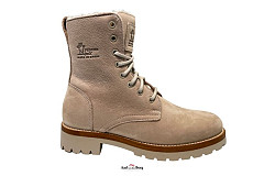 PanamaJack Damesschoenen Veterboots beige