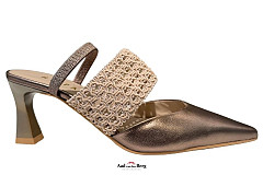 Hispanitas Damesschoenen Slippers brons