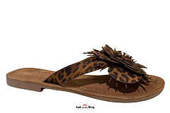 Lazamani Damesschoenen Slippers bruin